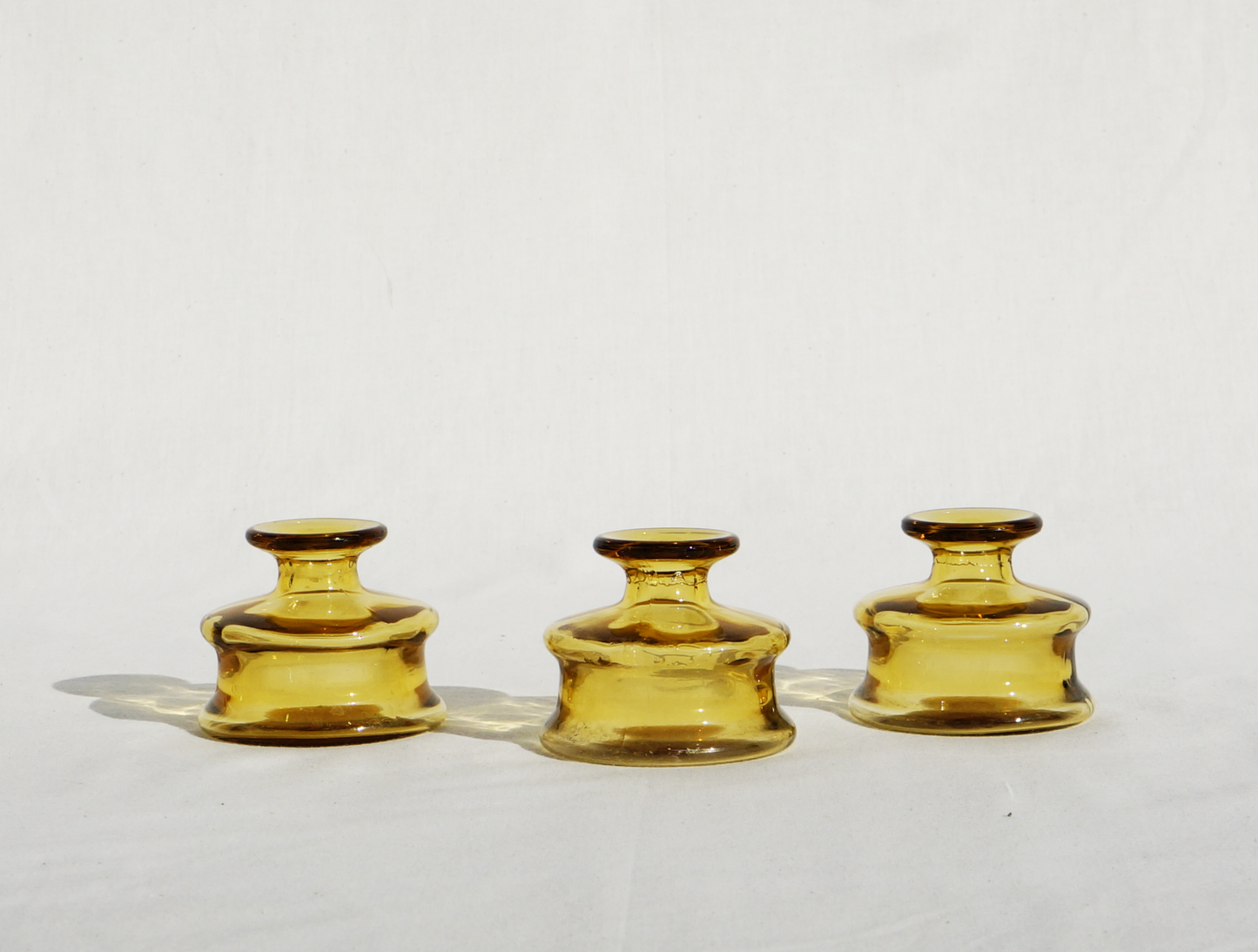 honey glass candleholder