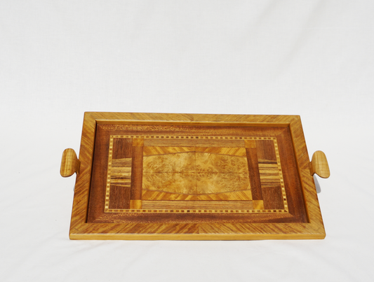 inlaid wooden tray