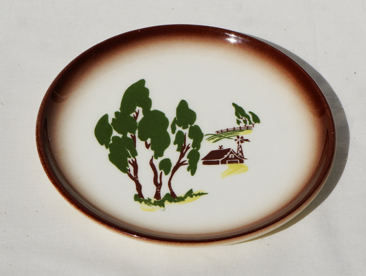 harvest plate - brown