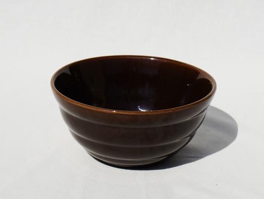 deep brown beehive bowl